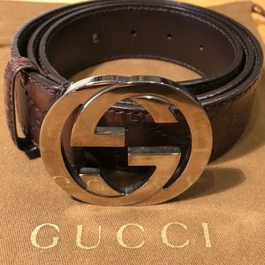 Gucci Brown Leather Men’s Belt